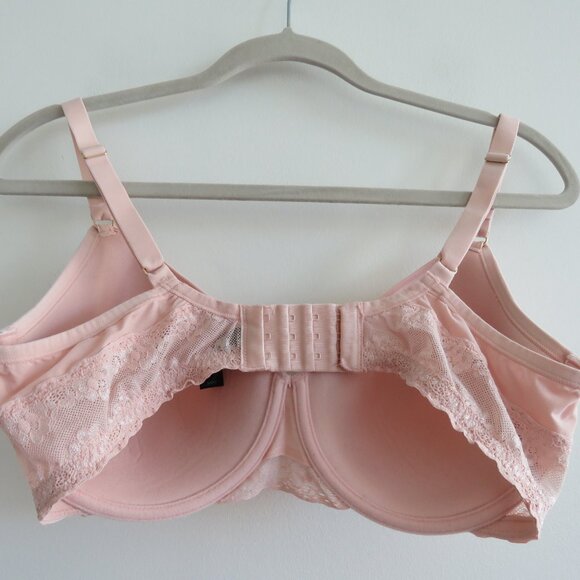 NATORI Bliss Perfection Unlined Underwired Lace Bra in Rose Beige - Size 36DD - Picture 9 of 14